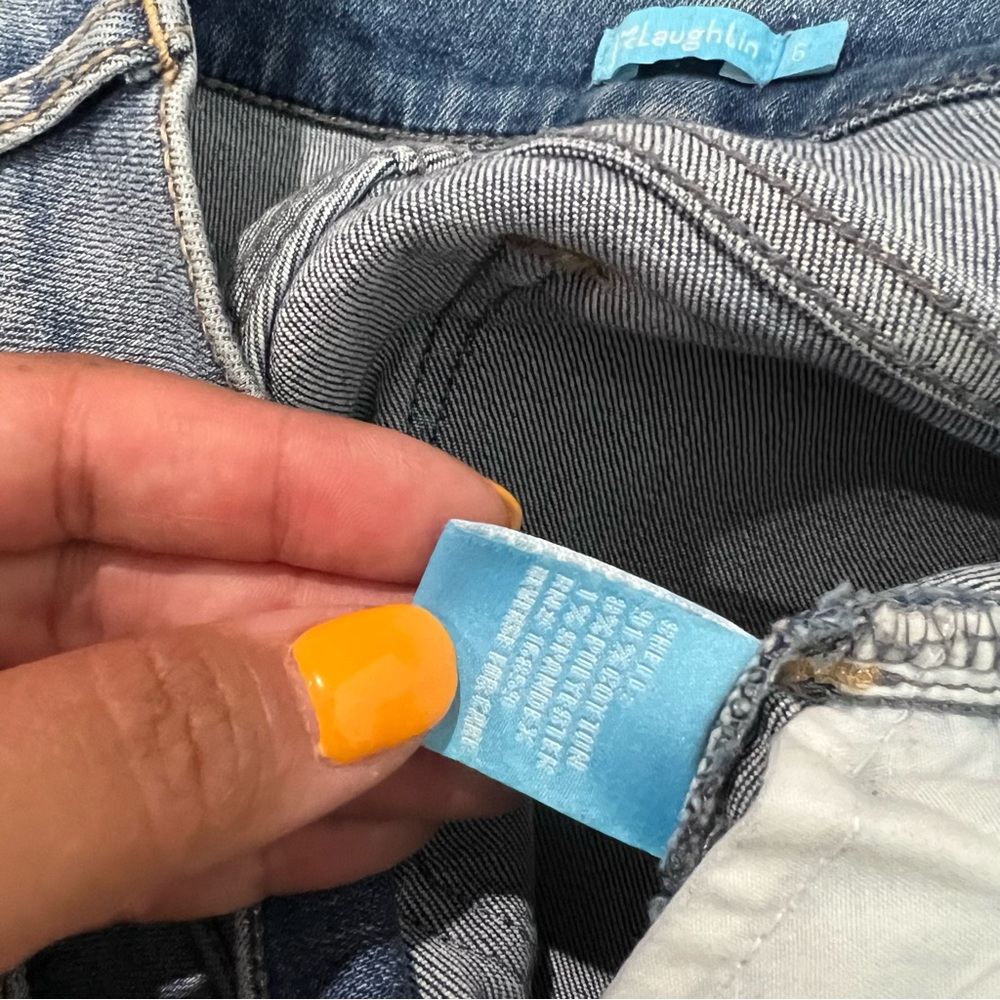 J. Mclaughlin Jaycie Patchwork Jeans Two Tone Siz… - image 5